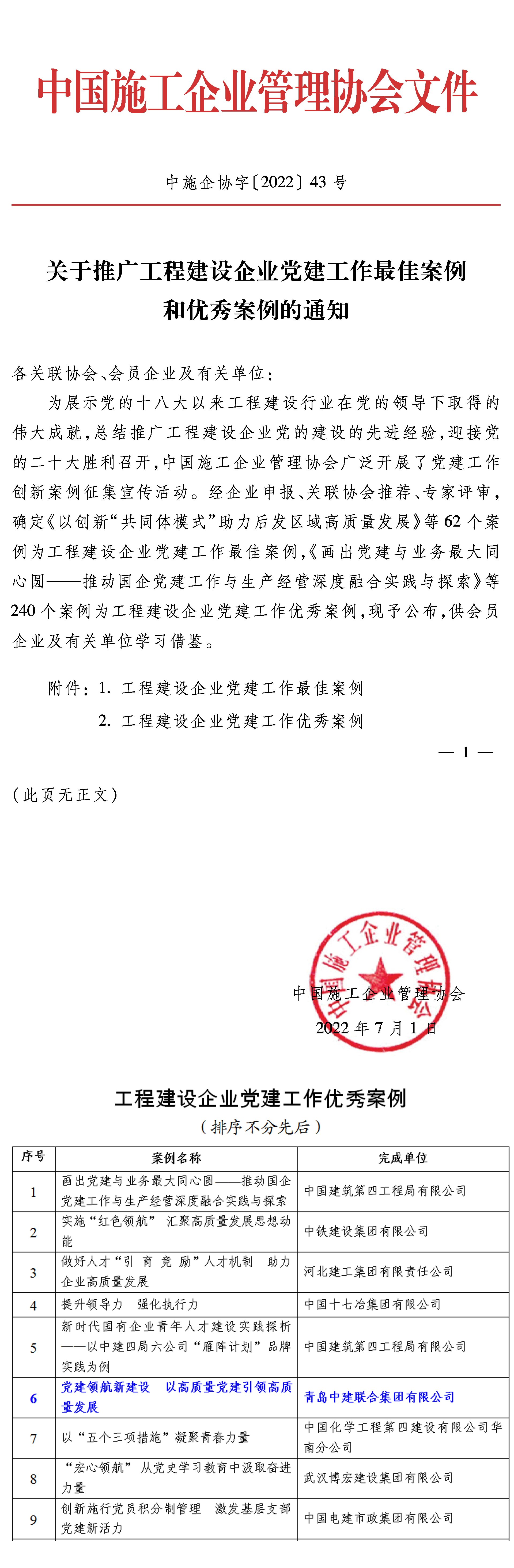 萬山磅礴，黨為主峰|中建聯(lián)合堅持以高質(zhì)量黨建引領(lǐng)企業(yè)發(fā)展(圖1)